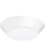 Lithonia Lighting Contractor Select 7 inch Round LED Flush Mount Thin Ceiling Light White 3000K Dimmable