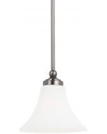 Sea Gull Lighting 61180-965, Montreal Mini Cone Pendant, 1 Light, 75 Total Watts, Nickel