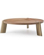 Whiteline Modern Living Coffee table, D55 H17, Brown