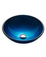 Kraus GV-204 Irruption Glass Vessel Sink in Blue