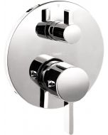 hansgrohe Ecostat Modern Premium Volume and Auto Temperature Control 2-Handle 7-inch Wide Thermostatic Shower Trim for Rough-in Valve with Diverter in Chrome, 04231000