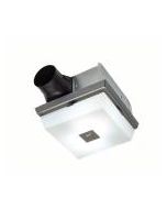 Broan-NuTone ARN70PS1 InVent Decorative Polished Steel Finish 70 CFM Ceiling Installation Bathroom Exhaust Fan with Light