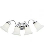 Progress P3376-15 Opal Glass 4 Light 25 inch Polished Chrome Bath Vanity Wall Light