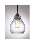 Quoizel QPP2790K Piccolo 1 Light 7 inch Mystic Black Mini Pendant Ceiling Light, Cord Hung