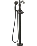 Delta Faucet Cassidy Floor-Mount Freestanding Tub Filler with Hand Held Shower, Venetian Bronze T4797-RBFL-LHP (Valve and Handle Sold Separately)