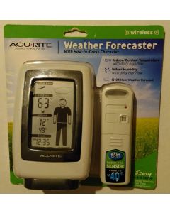 Acu-Rite Wireless Weather Forcaster with How to Dress Character - Black