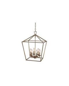 Bel Air Lighting 10266 ASL Lacey 6-Light Antique Silver Leaf Pendant