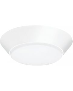 Lithonia Lighting Contractor Select 7 inch Round LED Flush Mount Thin Ceiling Light White 3000K Dimmable