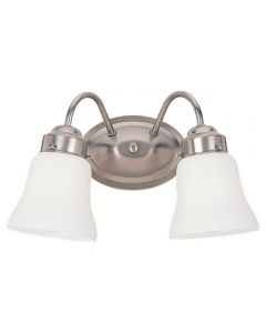 Sea Gull Lighting 44019-962, Westmont Glass Wall Sconce Lighting, 2 Light, 150W, Nickel