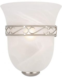 Design House 514588 Marlowe 1 Light Wall Light, Satin Nickel