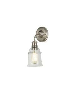 Home Decorators Collection 7951HDCBN 5.1 in. 1-Light Brushed Nickel Wall Sconce with Clear Glass