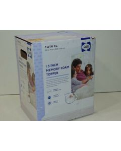 Sealy 1.5" CoolGel Memory Foam Mattress Topper, Twin XL, White