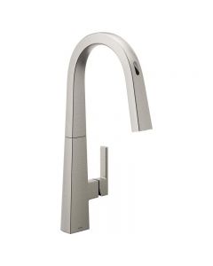 Moen S75005EVC Nio U by Moen Smart Pulldown Kitchen Faucet with Voice Control and MotionSense, Chrome