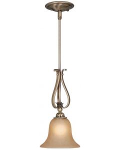 Vaxcel USA PD35491AC Monrovia 1 Light Transitional Mini Pendant Lighting Fixture in Brass, Glass