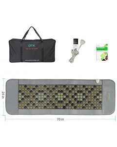 UTK Full Body Natural Jade Tourmaline Infrared Heating Pad, Large Far Infrared Therapy Heat Mat for Pain Relief, 24X70 Inch, Auto-Off, Memory Function Smart Controller