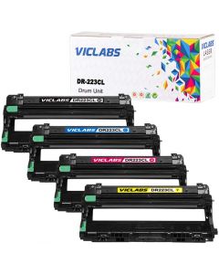 VicLabs Compatible DR223CL Drum Unit Replacement for Brother DR-223CL Drum Works With Brother MFC-l3770CDW MFC-l3750CDW MFC-l3710CW HL-l3290CDW HL-l3270CDW HL-l3210CDW HL-L3230CDW Printer(BCMY,4-Pack)